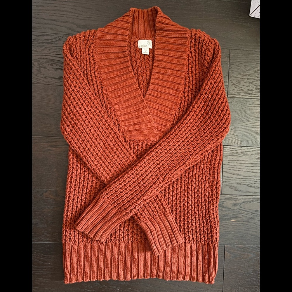 🍁Caslon Rust Knit Sweater